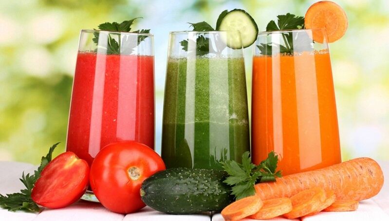 Low Calorie Vegetable Juice Drinking Diet Menu