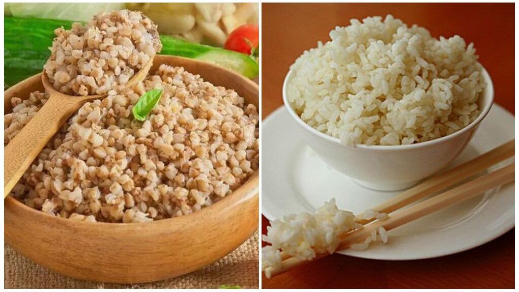 Buckwheat and rice diet for the treatment of gout