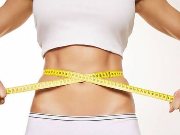 Waist with waist with a centimeter ribbon